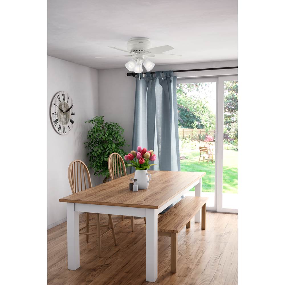 Hunter 51077 Fresh White 42'' Newsome Lp - Fresh White Image 2