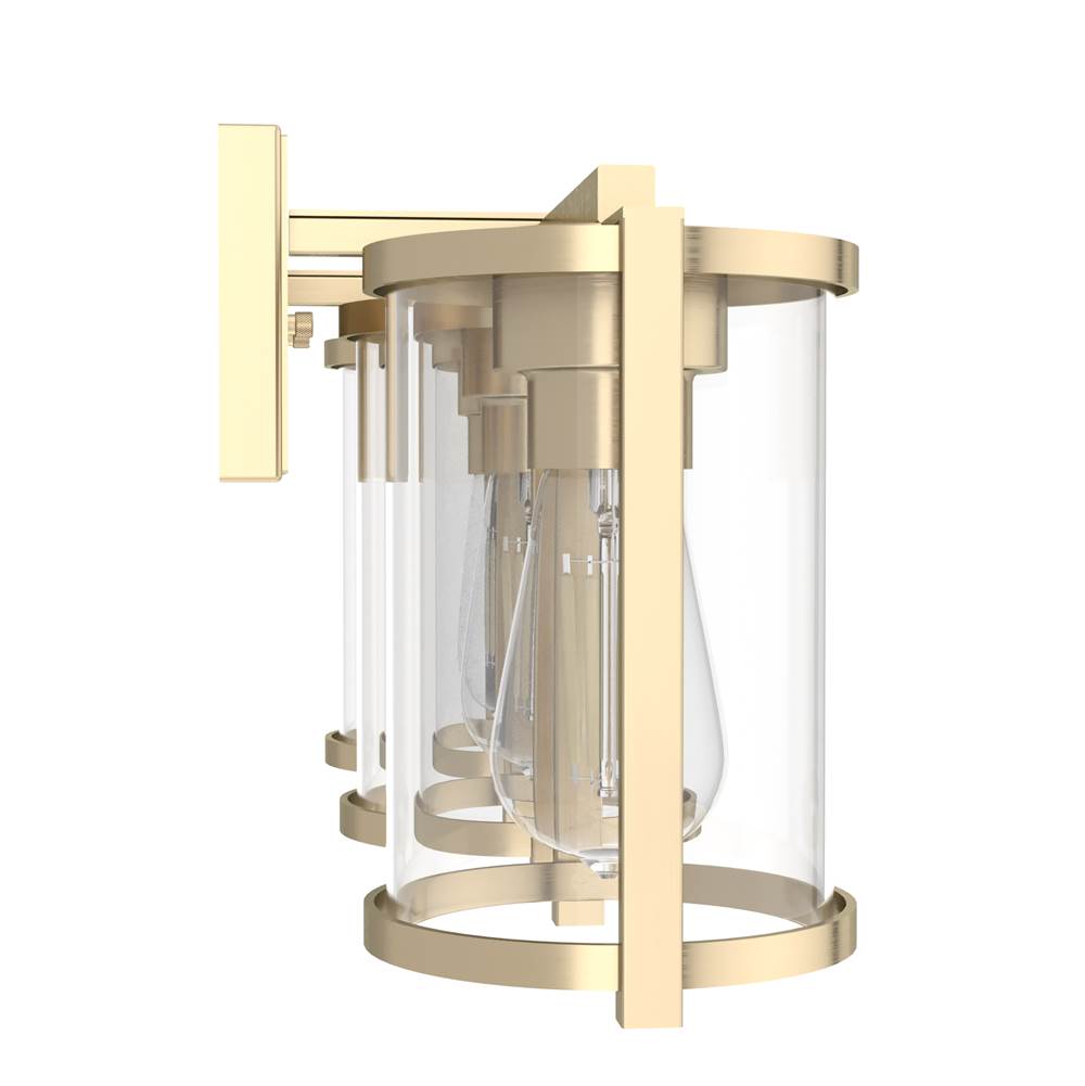 Hunter 48006 Alturas Gold Astwood Alturas Gold With Clear Glass 3 Light Vanity Wall Light Fixture Image 6