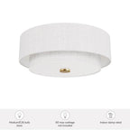 Hunter 48122 Luxe Gold Brookside 2 Light Medium Flush White Image 4