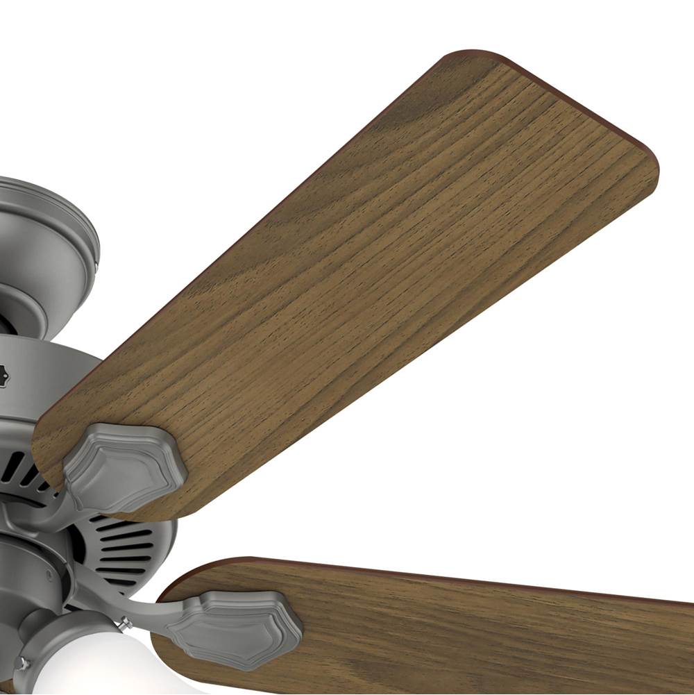 Hunter 52779 Matte Silver Hunter 44 Inch Swanson Matte Silver Ceiling Fan With Led Light Kit And Pull Chain Image 5