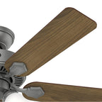 Hunter 52779 Matte Silver Hunter 44 Inch Swanson Matte Silver Ceiling Fan With Led Light Kit And Pull Chain Image 5