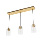 Hunter 13069 Alturas Gold Hartland Alturas Gold With Seeded Glass 3 Light Cluster Ceiling Light Fixture Image 7
