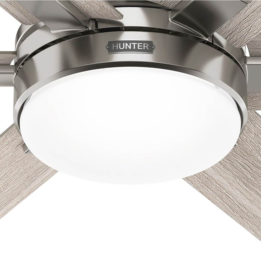 Hunter Georgetown 52 Inch Georgetown Energy Star Hunterexpress Brushed Nickel Ceiling Fan With Led Light Kit And Handheld Remote