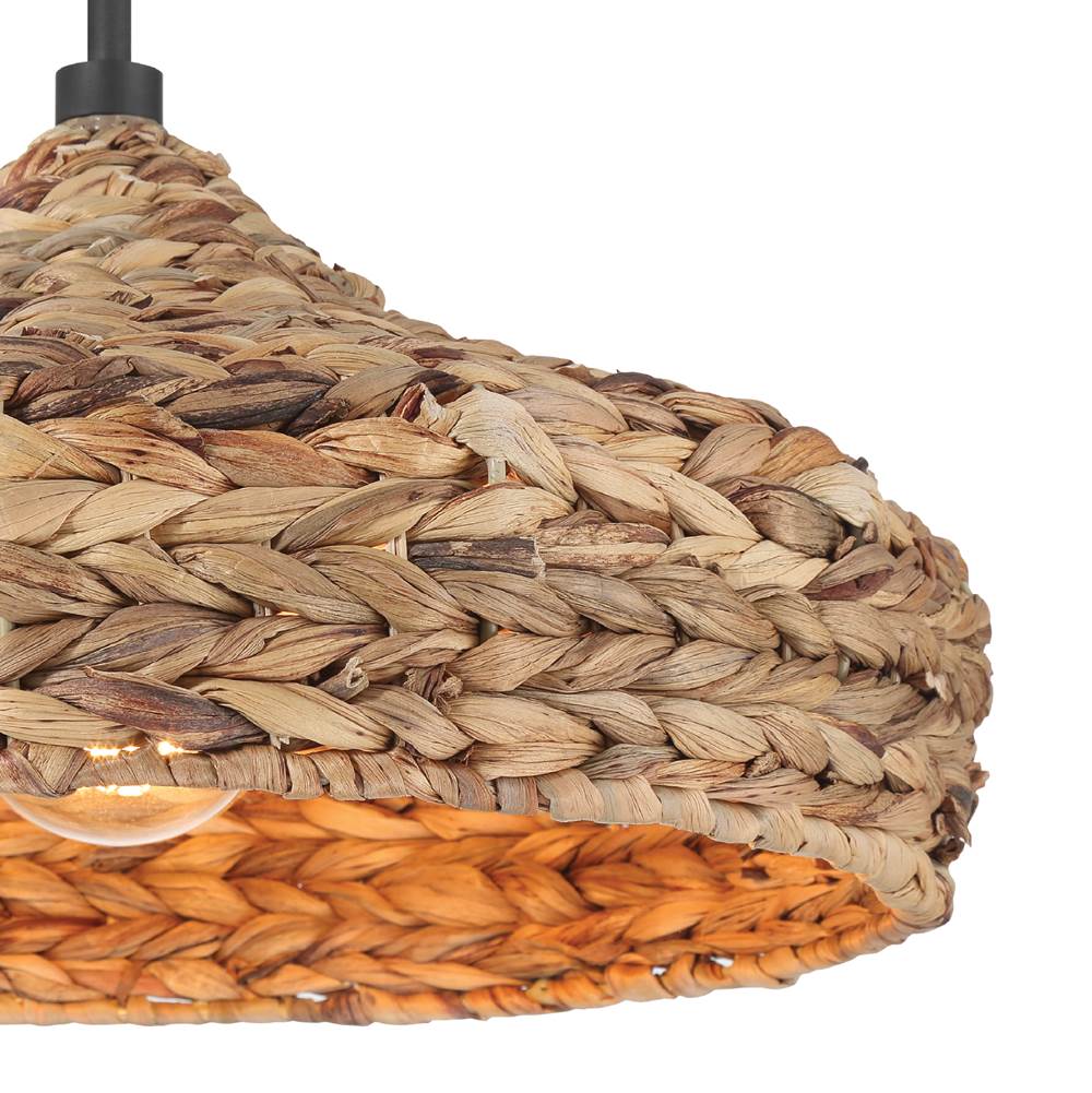 Hunter Cambria Matte Black 1 Light Large Pendant Ceiling Light Fixture