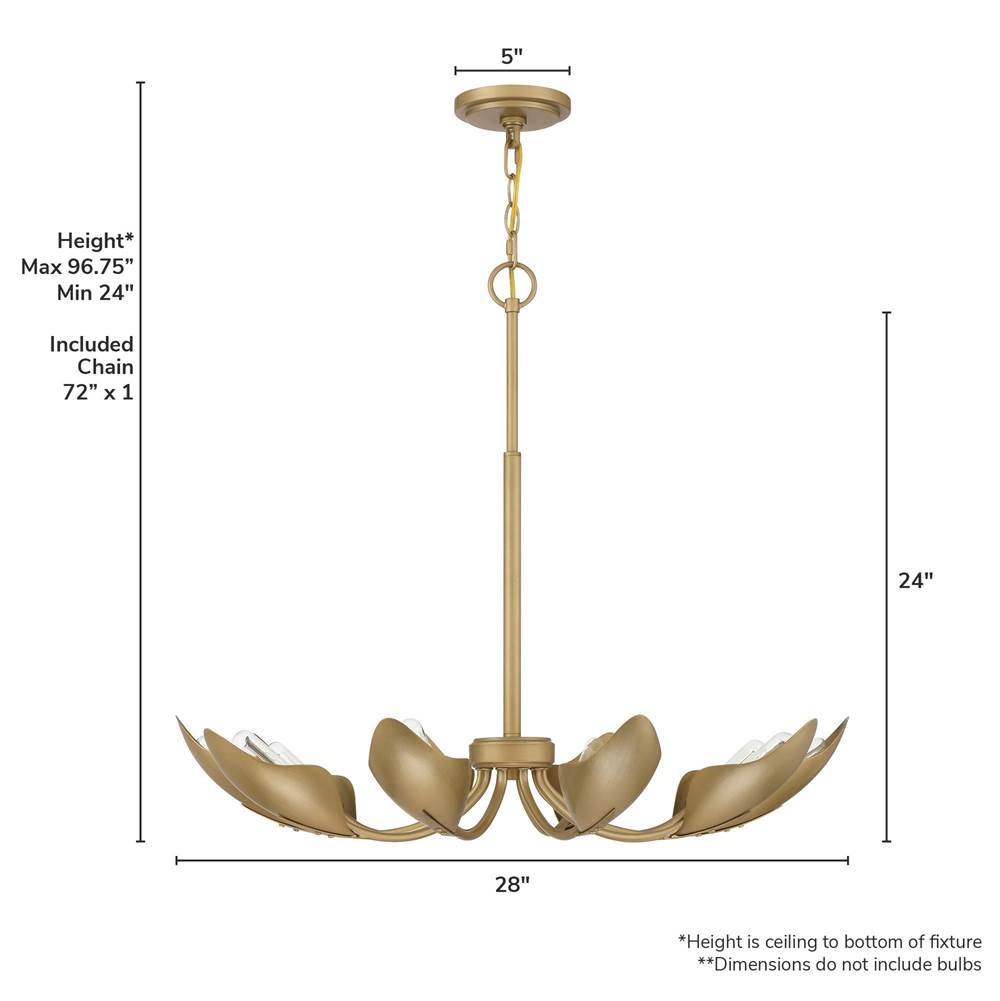 Hunter 48223 Luxe Gold Hunter Juneway Luxe Gold 10 Light Medium Chandelier Ceiling Light Fixture Image 5