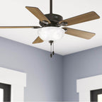Hunter 52782 New Bronze Hunter 44 Inch Swanson New Bronze Ceiling Fan With Led Light Kit And Pull Chain Image 2