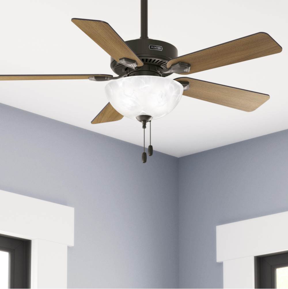 Hunter 52782 New Bronze Hunter 44 Inch Swanson New Bronze Ceiling Fan With Led Light Kit And Pull Chain Image 2