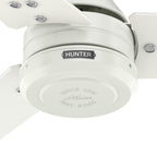 Hunter 52980 Fresh White 60 Inch Cassius Energy Star Fresh White Damp Rated Ceiling Fan And Wall Control Image 8