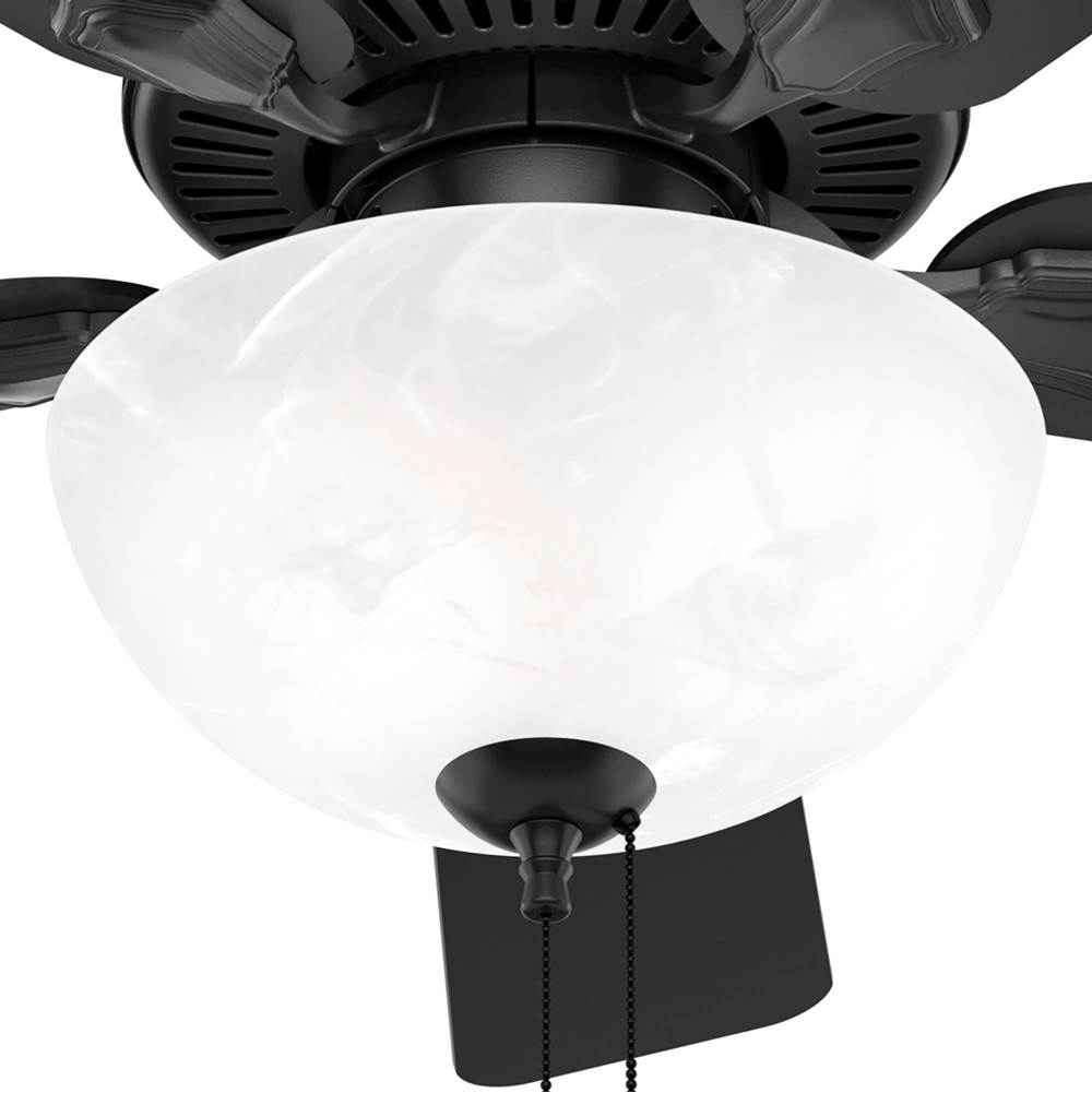 Hunter Swanson Hunter 44 Inch Swanson Matte Black Ceiling Fan With Led Light Kit And Pull Chain