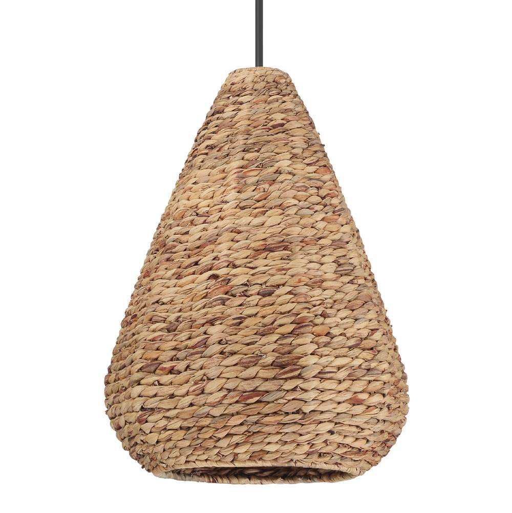 Hunter 48071 Matte Black Cambria Matte Black 3 Light Large Pendant Ceiling Light Fixture Image 1