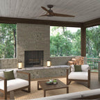 Hunter 53649 Premier Bronze 60 Inch Mosley Energy Star Premier Bronze Damp Rated Ceiling Fan And Wall Control Image 4