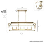 Hunter 19078 Alturas Gold Hunter Laurel Ridge Alturas Gold 6 Light Chandelier Ceiling Light Fixture Image 5