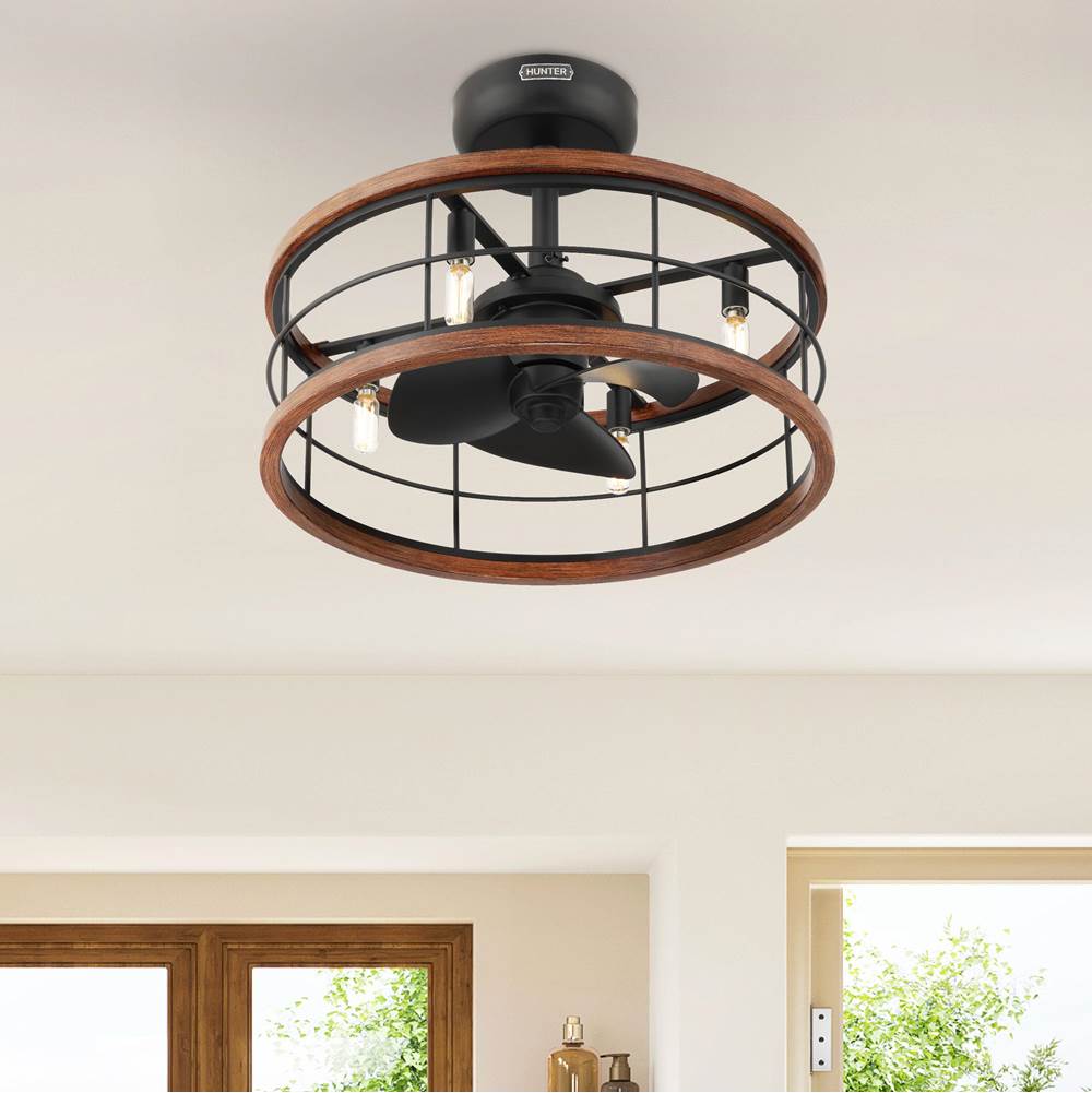Hunter 50107 Matte Black 22 In Bridgette Fandelier - Matte Black Image 7