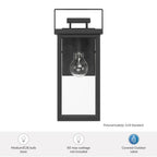 Hunter 46051 Matte Black Hunter Timbergrove Matte Black With Clear Glass 1 Light Image 6