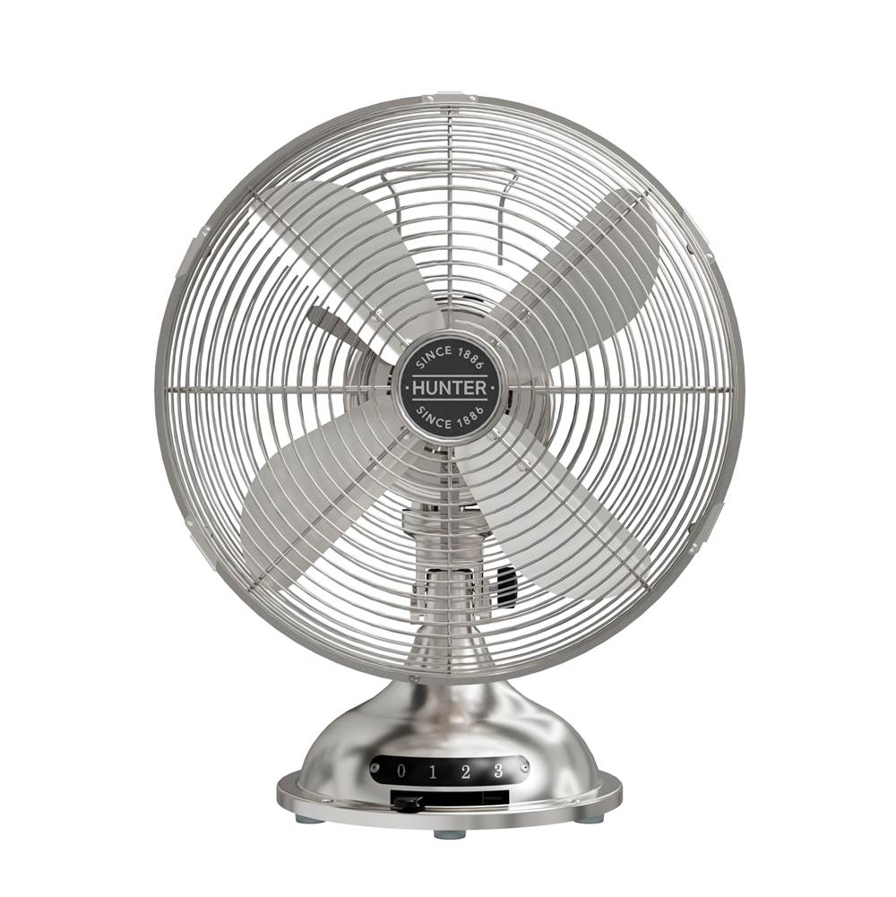 Hunter 97315 Brushed Nickel Table Top Fan Image 1