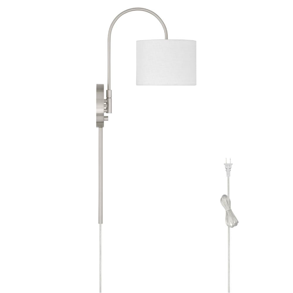 Hunter 48178 Brushed Nickel Horizon 1 Light Large Pin Up Sconce Brushed Nickel Image 2