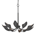Hunter 48222 Matte Black Hunter Juneway Matte Black 10 Light Medium Chandelier Ceiling Light Fixture Image 1
