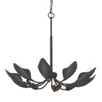 Hunter 48222 Matte Black Hunter Juneway Matte Black 10 Light Medium Chandelier Ceiling Light Fixture Image 1
