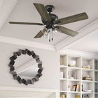 Hunter 52345 Noble Bronze 52 Inch Rosner Noble Bronze Ceiling Fan With Led Light Kit And Pull Chain Image 3