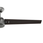 Hunter 52981 Matte Silver 60 Inch Cassius Energy Star Matte Silver Damp Rated Ceiling Fan And Wall Control Image 2