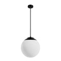 Hunter 19852 Matte Black Hepburn Matte Black With Cased White Glass 3 Light Pendant Ceiling Light Fixture Image 1