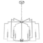 Hunter 19571 Brushed Nickel Zoanne 6 Light Chandelier 30 Inch Image 1