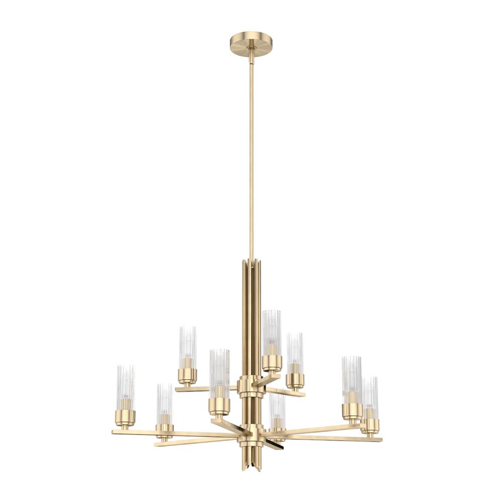 Hunter Gatz 9 Light 2-tier Chandelier Alturas Gold