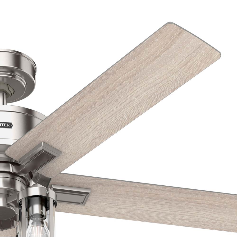 Hunter 52993 Brushed Nickel 52 Inch Astwood Ii  Brushed Nickel Ceiling Fan With Led Light Kit And Handheld Remote Image 2