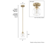 Hunter 19504 Alturas Gold Xidane 1 Light Mini Pendant Image 2