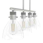 Hunter 48038 Brushed Nickel Van Nuys Brushed Nickel With Clear Glass 4 Light Chandelier Ceiling Light Fixture Image 9