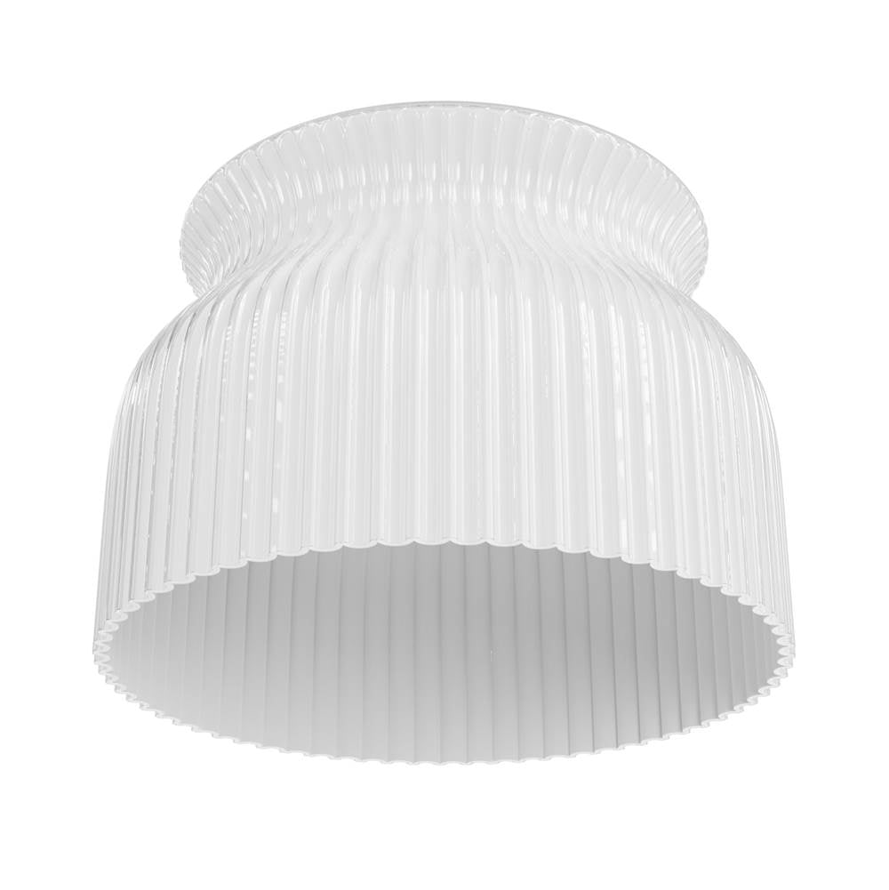 Hunter 13181 Luxe Gold Harlowe Luxe Gold With Cased White Glass 1 Light Flush Mount Ceiling Light Fixture Image 1