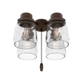 Hunter Original 4 Light Accessory Fitter And Glass, Chestnut Brown
