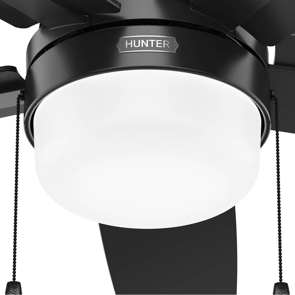 Hunter 52775 Matte Black 44 Inch Anisten Matte Black Ceiling Fan With Led Light Kit And Pull Chain Image 9