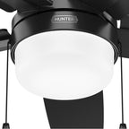 Hunter 52775 Matte Black 44 Inch Anisten Matte Black Ceiling Fan With Led Light Kit And Pull Chain Image 9