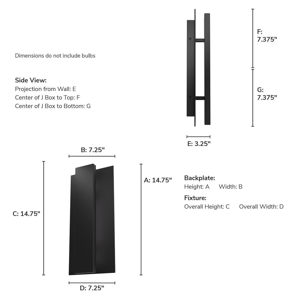 Hunter 46062 Matte Black Canoga Outdoor 1 Light Medium Wall Light Black Image 5