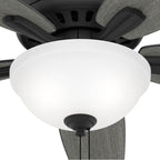 Hunter Newsome 52 Inch Newsome Matte Black Ceiling Fan With Led Light Kit And Pull Chain