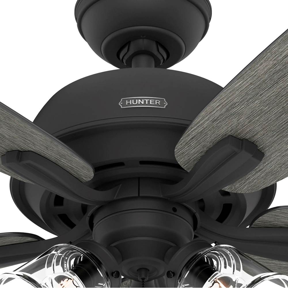 Hunter 51614 Matte Black 60 Inch Dondra Matte Black Ceiling Fan With Led Light Kit And Pull Chain Image 6