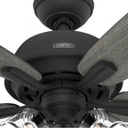 Hunter 51614 Matte Black 60 Inch Dondra Matte Black Ceiling Fan With Led Light Kit And Pull Chain Image 6