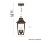Hunter 46085 Matte Bronze Hunter Spring Cove Matte Bronze With Clear Glass 3 Light Image 4