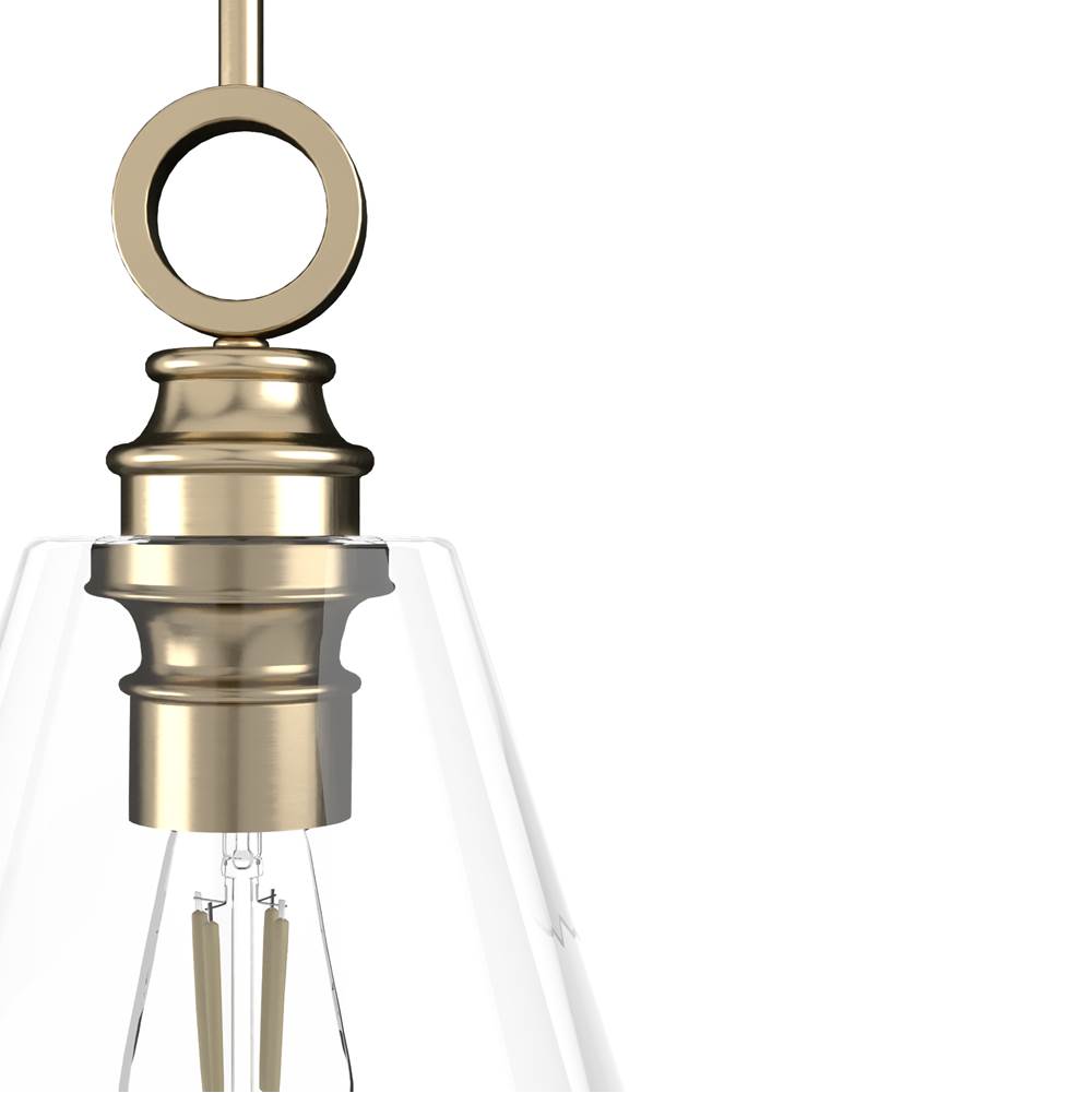 Hunter 19438 Alturas Gold Hunter Klein Alturas Gold 1 Light Pendant Ceiling Light Fixture Image 2