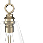 Hunter 19438 Alturas Gold Hunter Klein Alturas Gold 1 Light Pendant Ceiling Light Fixture Image 2