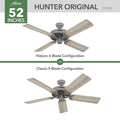 Hunter Original 52'' Original-matte Silver