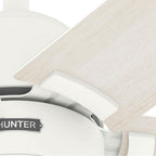 Hunter 52851 Fresh White 52 Inch Erling Energy Star Fresh White Ceiling Fan With Led Light Kit And Handheld Remote Image 6