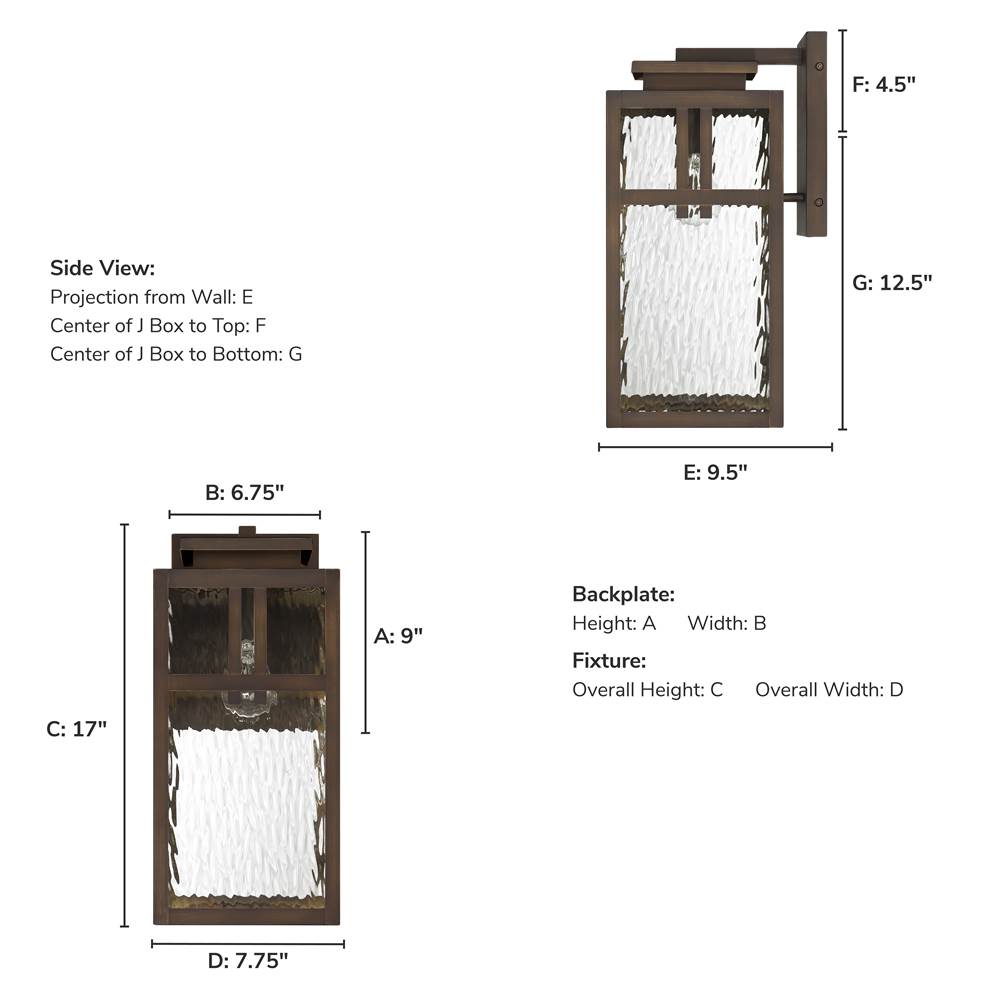 Hunter 46045 Matte Bronze Aspenbrook Outdoor 1 Light Large Wall Light Bronze Image 5
