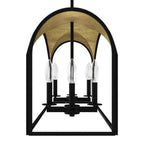 Hunter 19731 Natural Iron Hunter Dukestown Natural Iron And Gold Leaf 8 Light Chandelier Ceiling Light Fixture Image 3