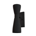 Hunter 19826 Flat Matte Black Hunter Zola Flat Matte Black 2 Light Sconce Wall Light Fixture Image 1