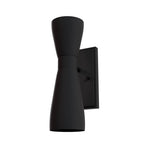 Hunter 19826 Flat Matte Black Hunter Zola Flat Matte Black 2 Light Sconce Wall Light Fixture Image 1