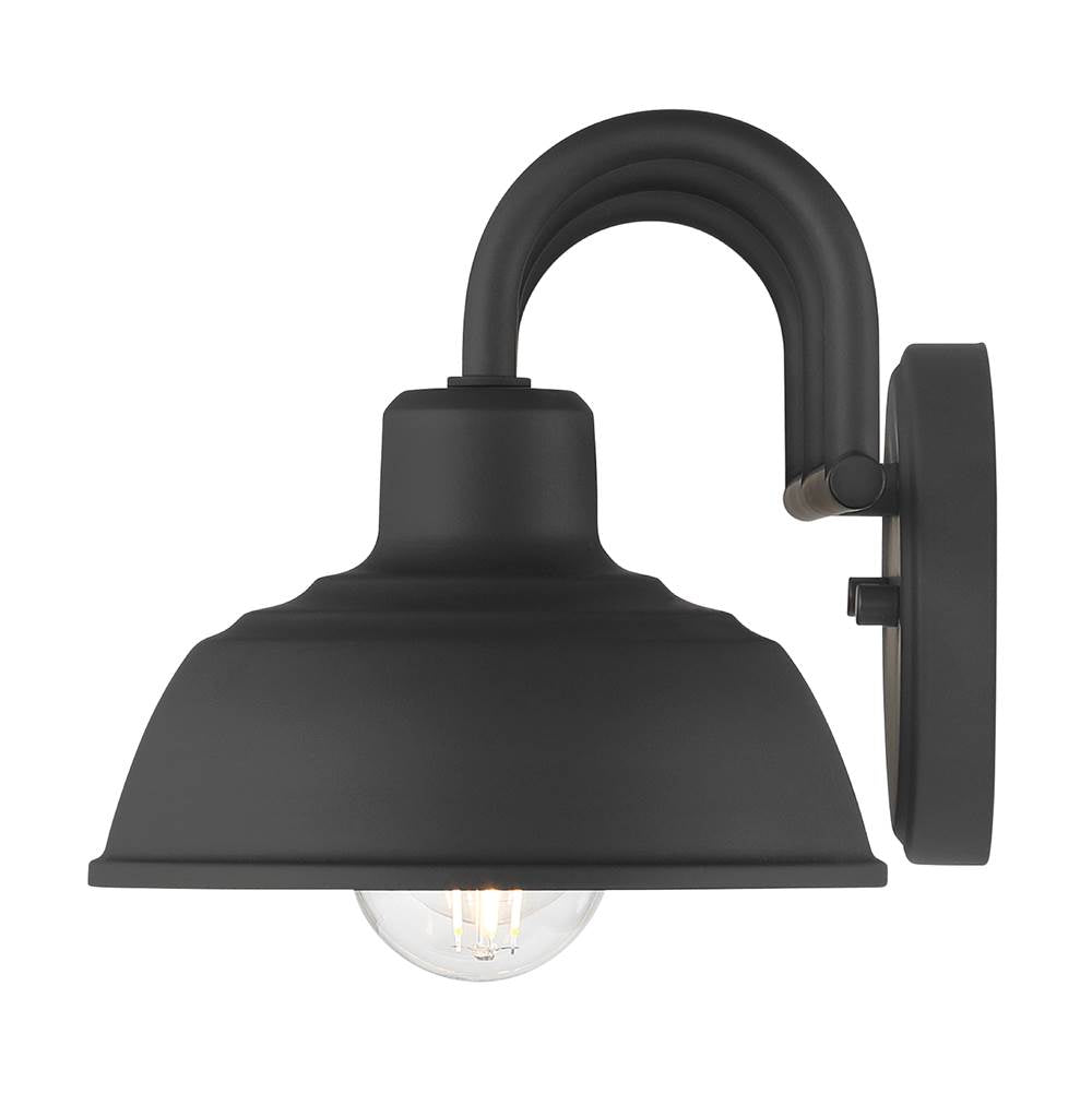 Hunter 48230 Matte Black Hunter Mill Valley Matte Black 3 Light Medium Bathroom Vanity Wall Light Fixture Image 3