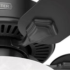 Hunter 52790 Matte Black Hunter 44 Inch Swanson Matte Black Ceiling Fan With Led Light Kit And Pull Chain Image 9