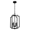 Hunter 45240 Matte Black Zoanne Matte Black 4 Light Pendant Ceiling Light Fixture Image 1